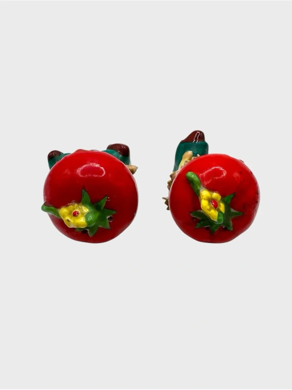 Vintage Red Anthropomorphic Tomato Shakers